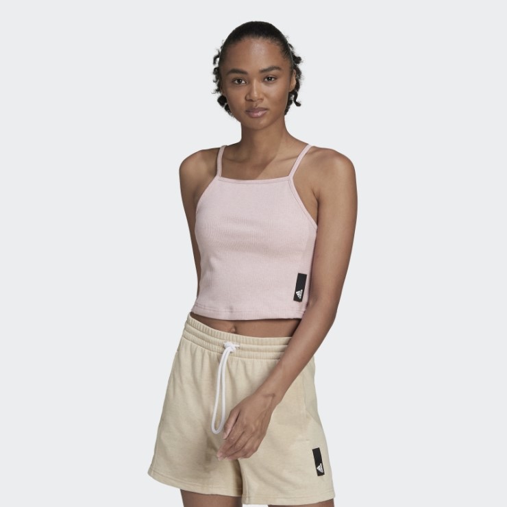 Camiseta Sin Mangas Rosa Botanic Mel Studio Lounge Adidas