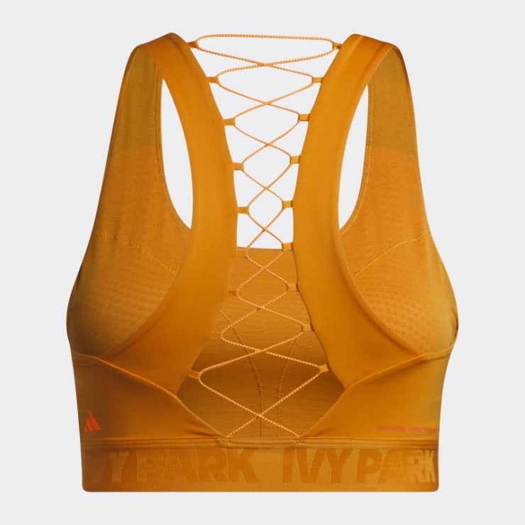 Sujetador Con Cordones En La Espalda Naranja Focus (talla Grande) Adidas