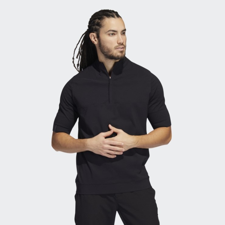 Declaración Primeknit Jersey Con Cremallera De Un Cuarto Adidas Negro