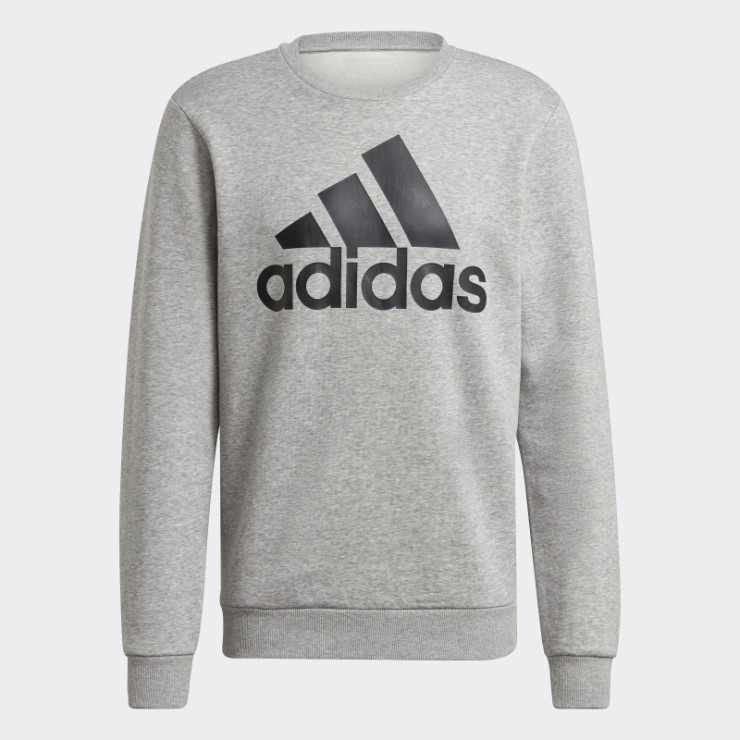 Sudadera Con Logo Grande Essentials Gris Medio Adidas