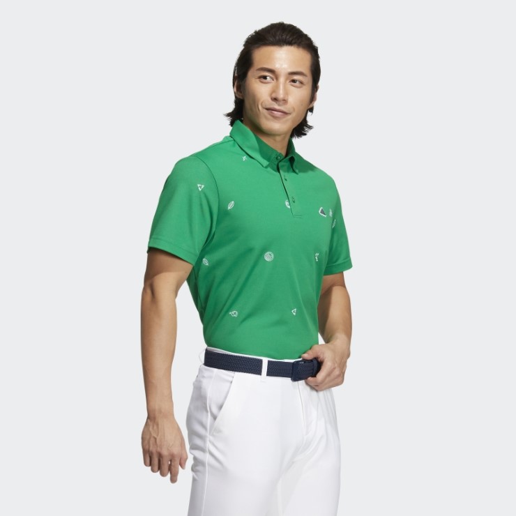 Polo Adidas Play Green Monogram Verde