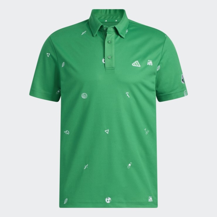 Polo Adidas Play Green Monogram Verde