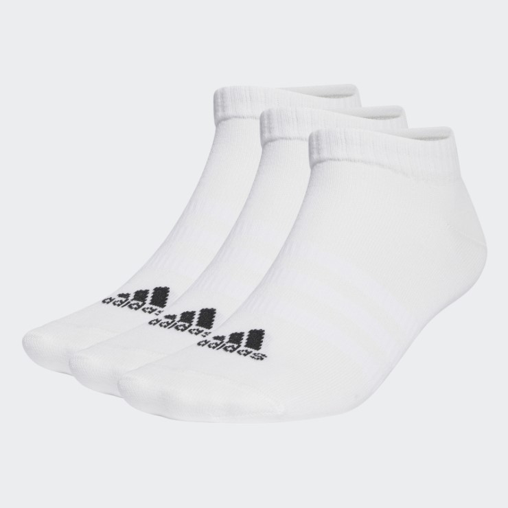 Adidas Calcetines Blancos Finos Y Ligeros Deportivos Corte Bajo 3 Pares