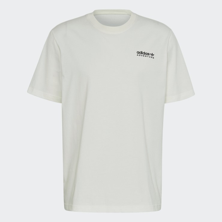 Camiseta Adidas Adventure Mountain Back Blanco Caliente
