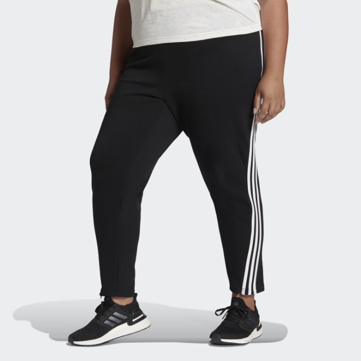Negro Adidas Sportswear Future Icons Pantalones Ajustados De 3 Rayas (talla Grande) Moda