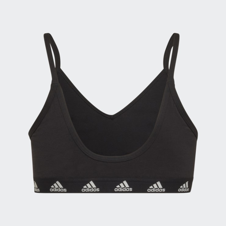 Sujetador Negro Purebare Light Support Algodón Adidas