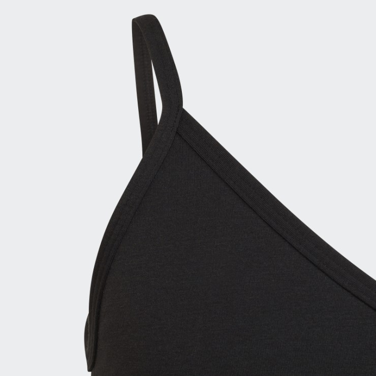 Sujetador Negro Purebare Light Support Algodón Adidas