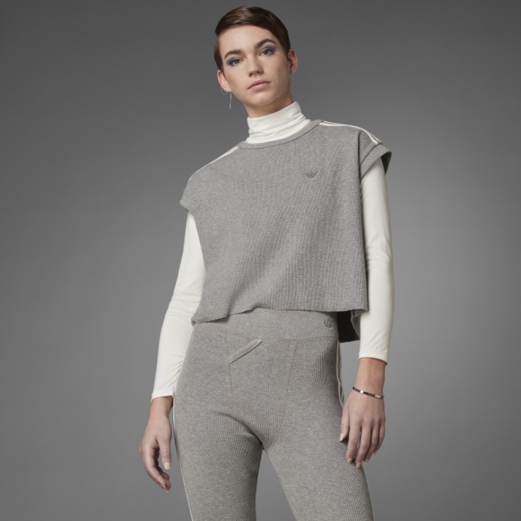 Camiseta Corta Waffle Versión Azul Adidas Core Heather