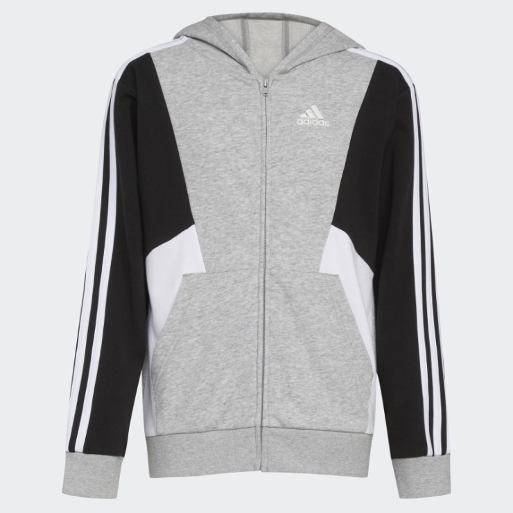 Adidas Clrblk Hood Ft Jkt Gris Medio