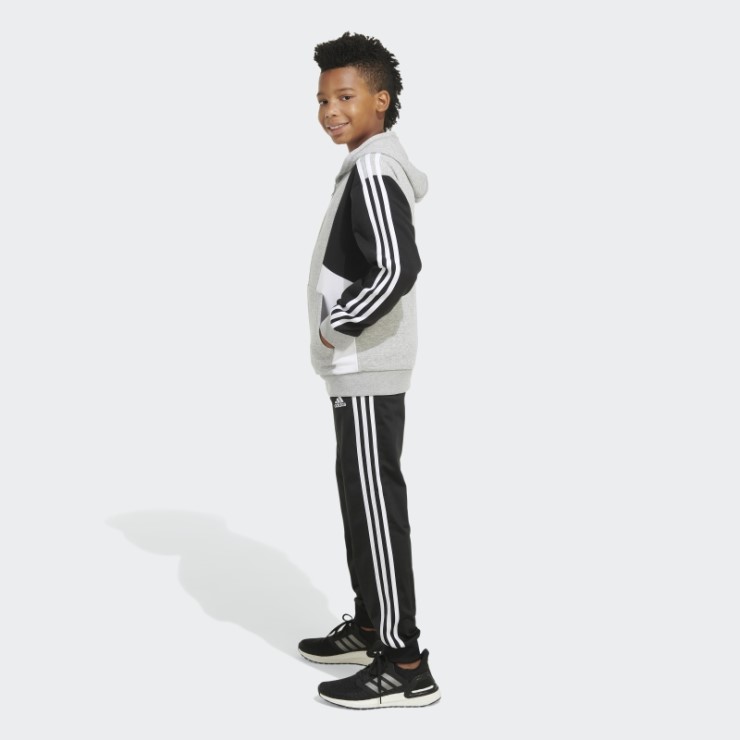 Adidas Clrblk Hood Ft Jkt Gris Medio