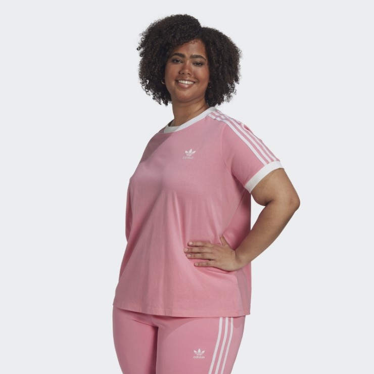 Camiseta Adicolor Classics 3-stripes (talla Grande) Rosa Adidas