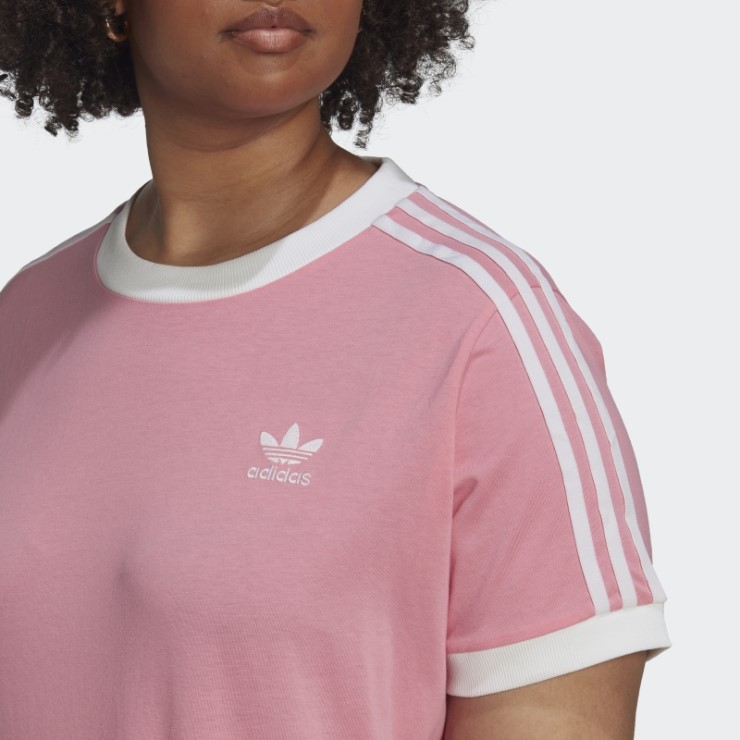 Camiseta Adicolor Classics 3-stripes (talla Grande) Rosa Adidas