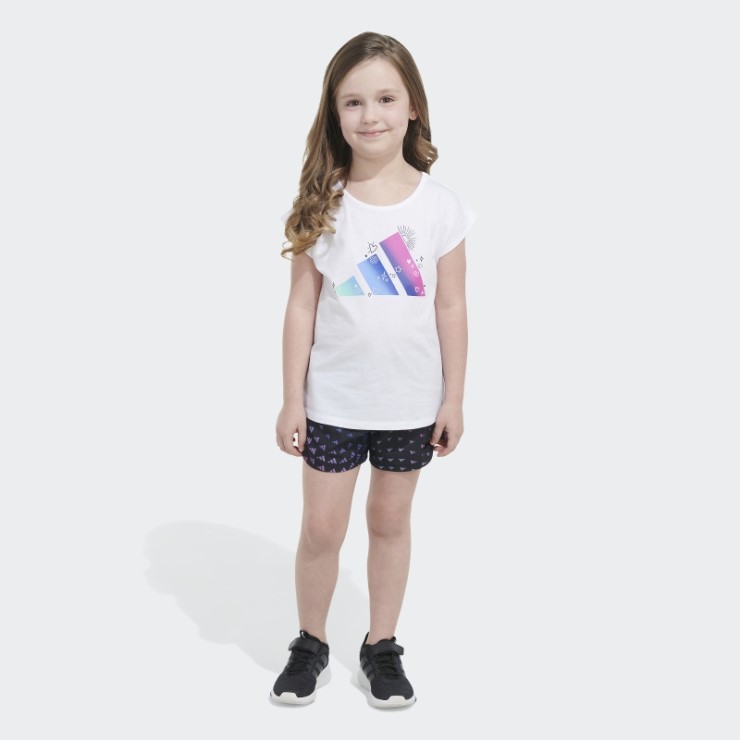 Conjunto Corto Tank Wvn Aop Blanco Adidas