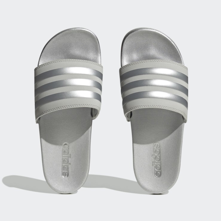 Chanclas Adidas Adilette Comfort Plateadas