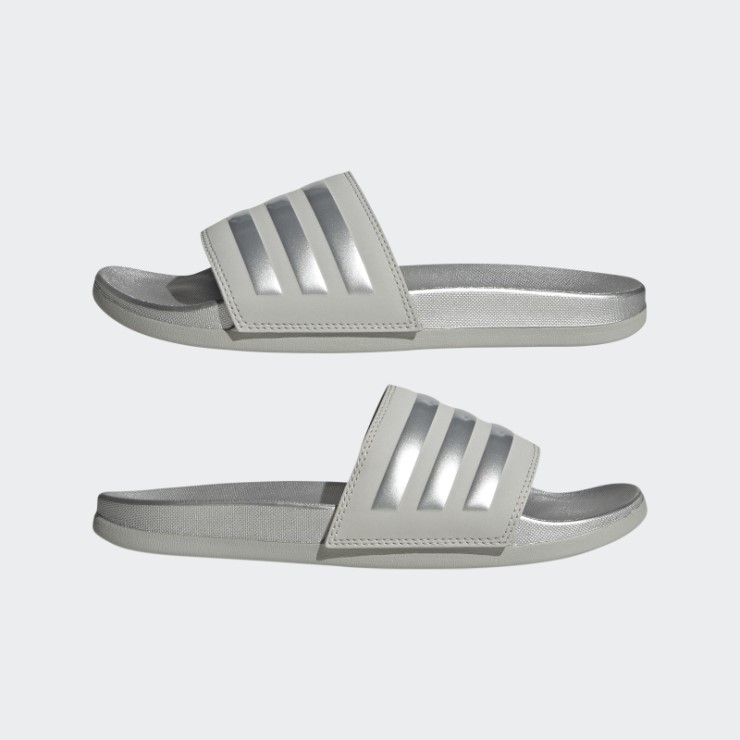 Chanclas Adidas Adilette Comfort Plateadas