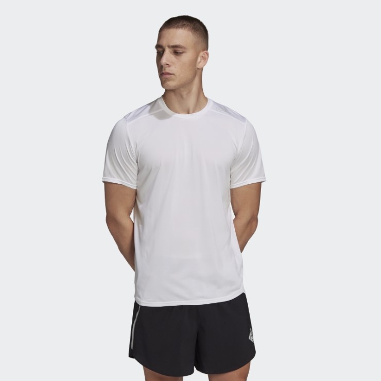 Camiseta Blanca Diseñada Por Adidas 4 Para Correr