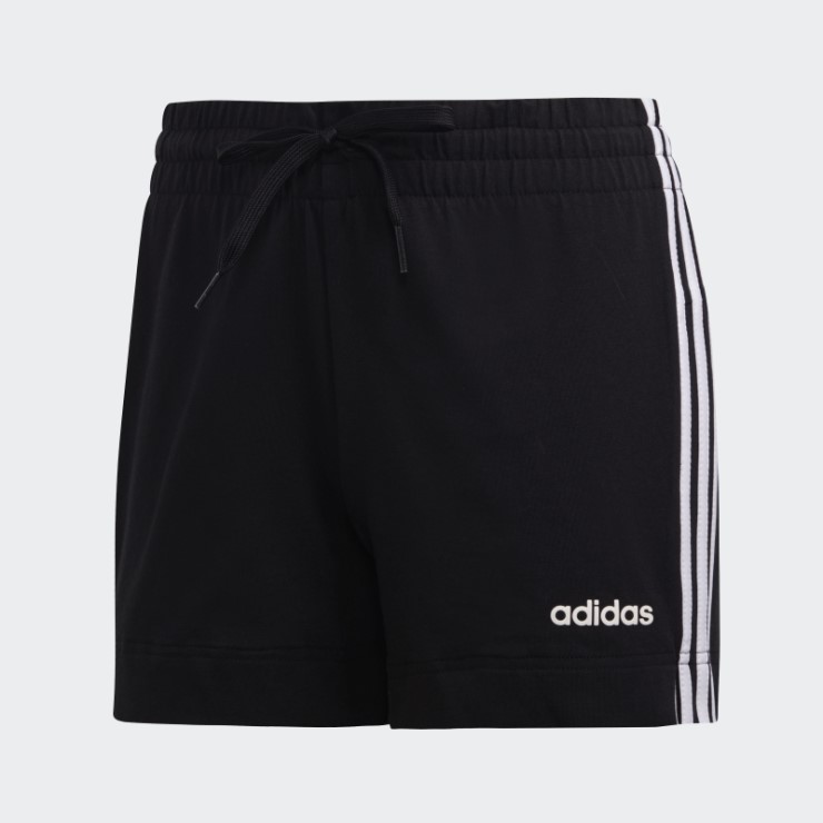 Pantalón Corto Adidas Essentials 3 Rayas Negro Moda
