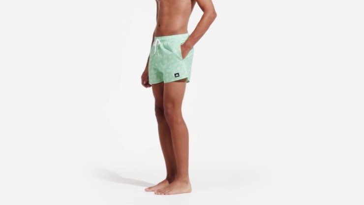 Mint Adidas Logo Print Clx Shorts De Baño Muy Cortos