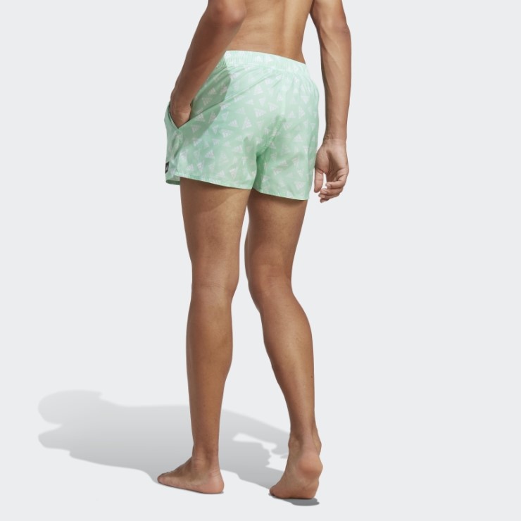 Mint Adidas Logo Print Clx Shorts De Baño Muy Cortos