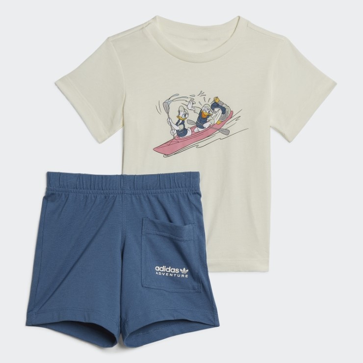 Conjunto Camiseta Y Pantalón Corto Blanco Disney Mickey And Friends Adidas