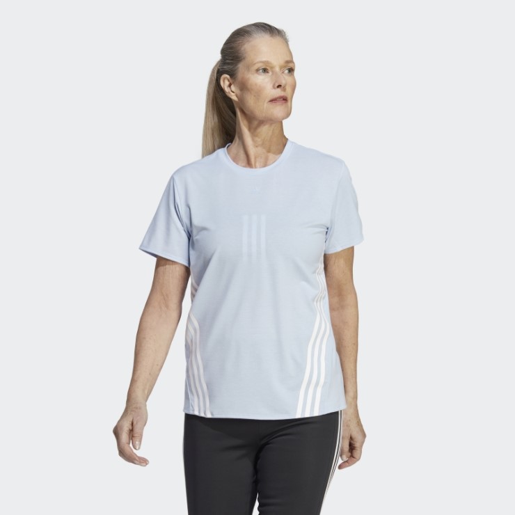 Camiseta De 3 Rayas Con Iconos De Tren Azul Amanecer Adidas