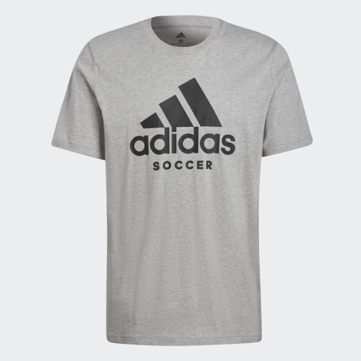Camiseta Con Logo De Fútbol Adidas Gris Medio