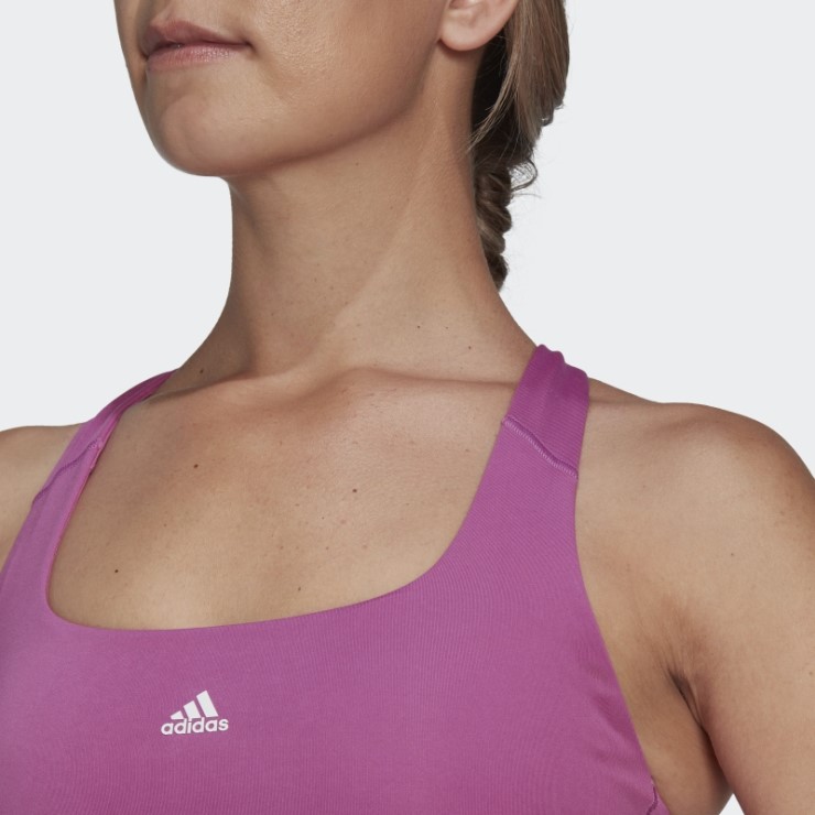 Adidas Powerimpact Training Sujetador De Sujeción Media Lila