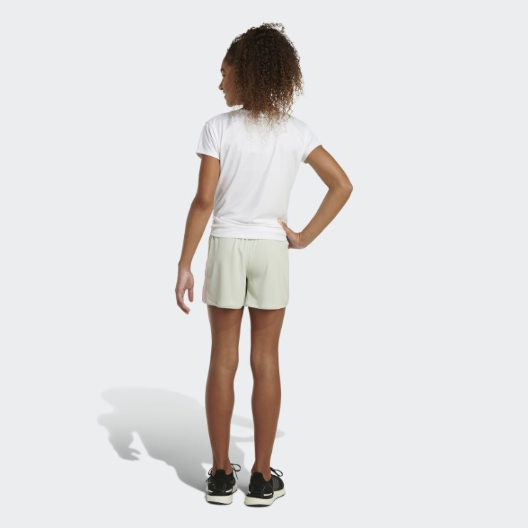 Shorts De Malla Con Rayas Verdes Adidas