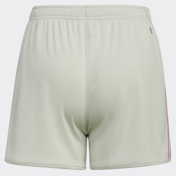 Shorts De Malla Con Rayas Verdes Adidas