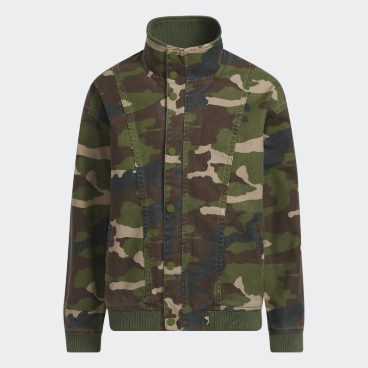 Chaqueta De Lona Con Estampado De Camuflaje Adidas