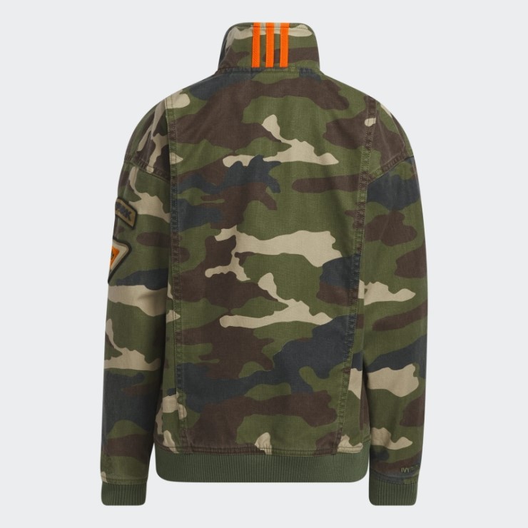 Chaqueta De Lona Con Estampado De Camuflaje Adidas