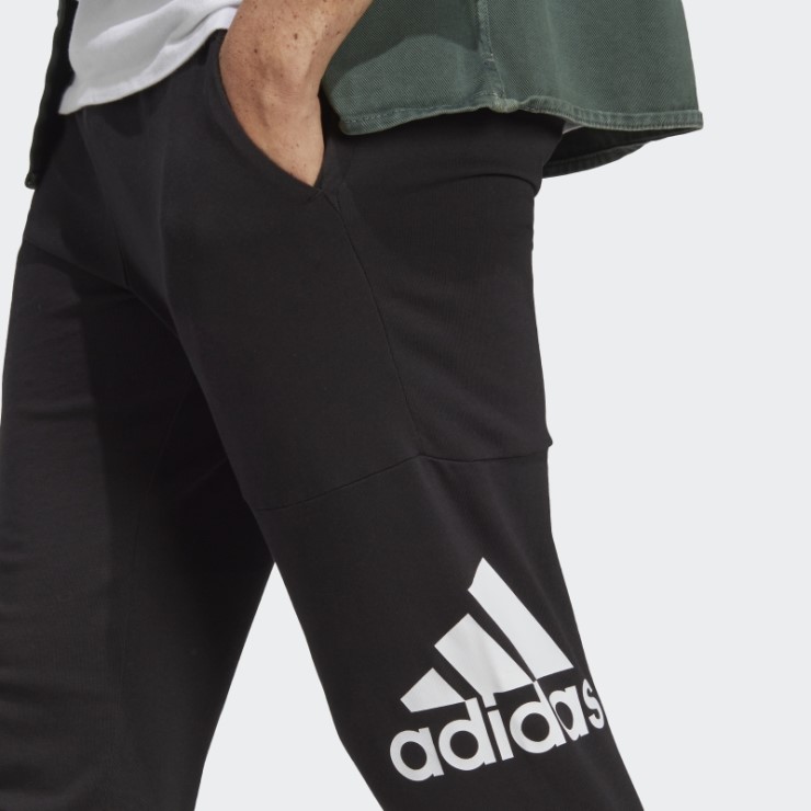 Pantalones Adidas Essentials Single Jersey Tapered Badge Of Sport Negros