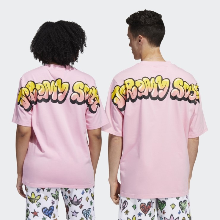 Camiseta Jeremy Scott (género Neutral) Rosa Claro Adidas