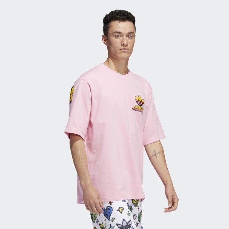 Camiseta Jeremy Scott (género Neutral) Rosa Claro Adidas