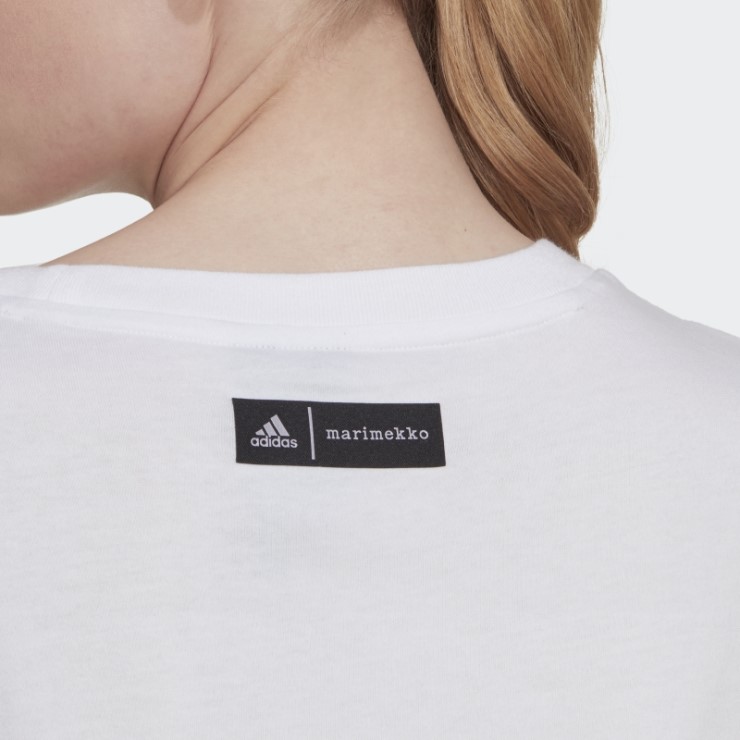 Adidas Camiseta Marimekko Gráfica Blanca