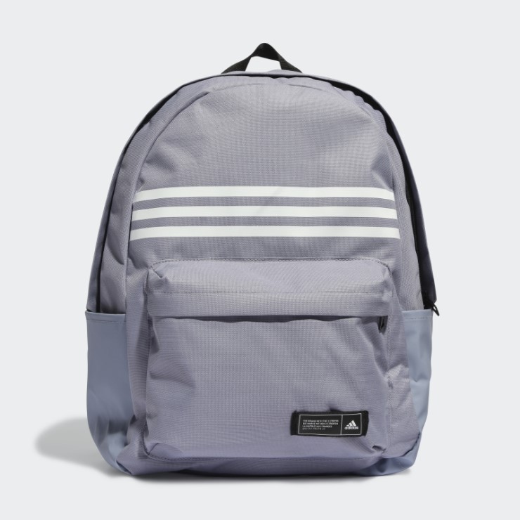 Mochila Clásica 3 Rayas Horizontal Adidas Plata Violeta