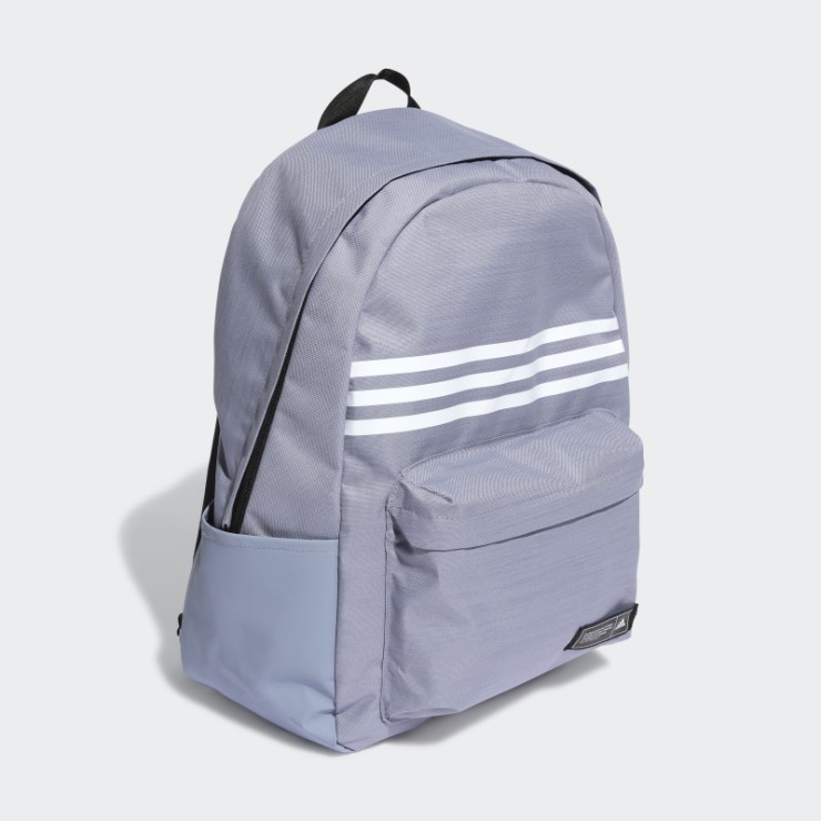 Mochila Clásica 3 Rayas Horizontal Adidas Plata Violeta