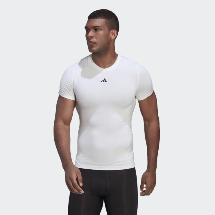 Camiseta De Entrenamiento Techfit Blanca Adidas
