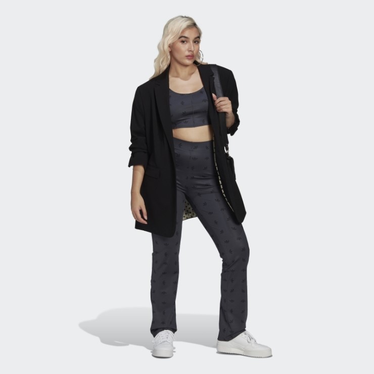 Pantalón Gris Noche Elástico Allover Print Adidas