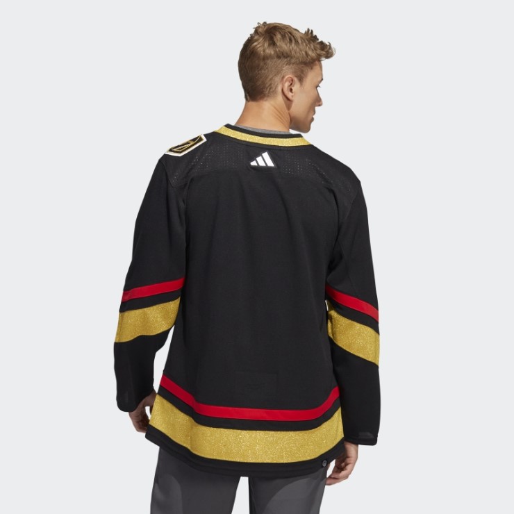 Camiseta Adidas Golden Knights Authentic Reverse Retro Wordmark Negra