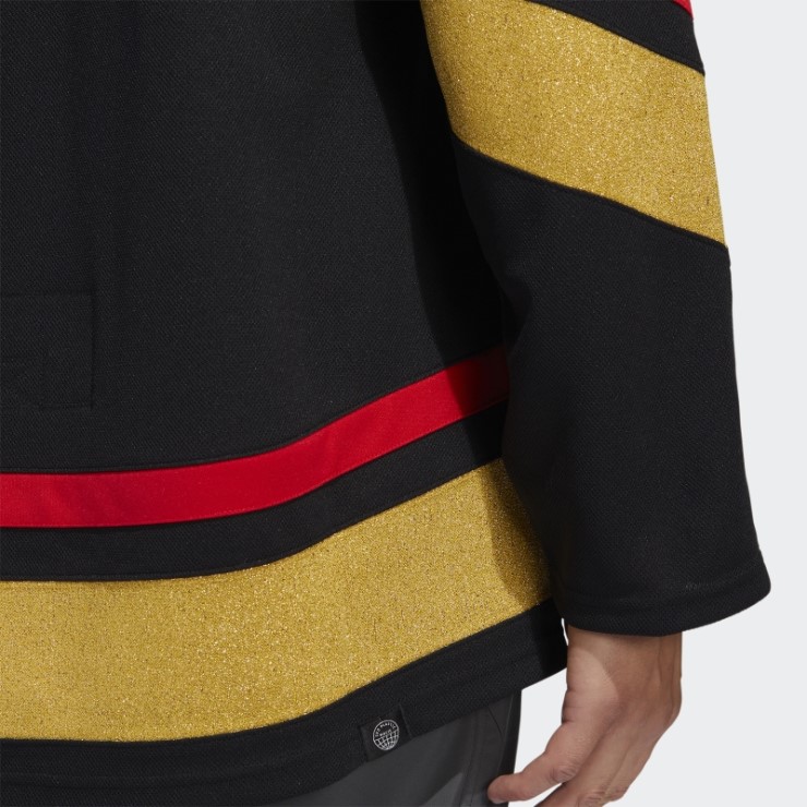 Camiseta Adidas Golden Knights Authentic Reverse Retro Wordmark Negra