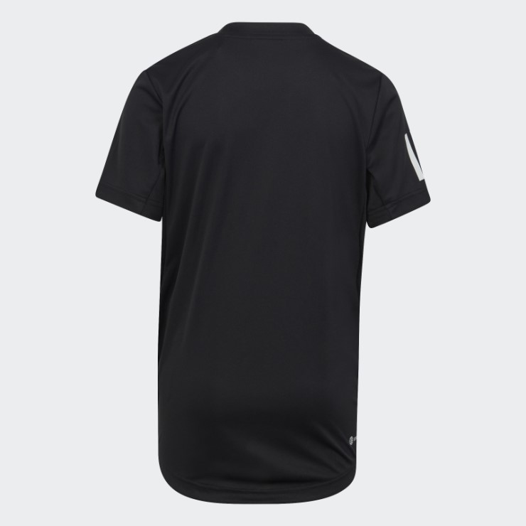 Adidas Club Tennis Camiseta Negra Con 3 Rayas
