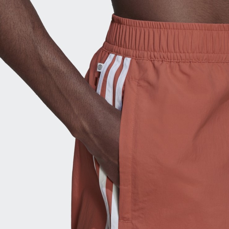 Shorts De Playa Adicolor 3 Bandas Adidas Tierra