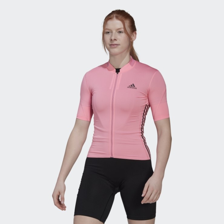 Maillot Ciclista Manga Corta Rosa Adidas