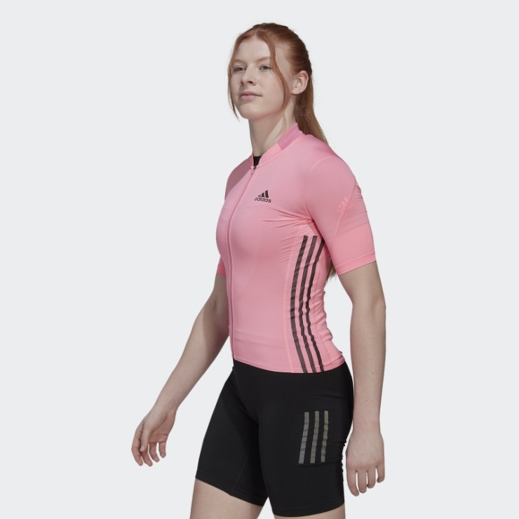 Maillot Ciclista Manga Corta Rosa Adidas