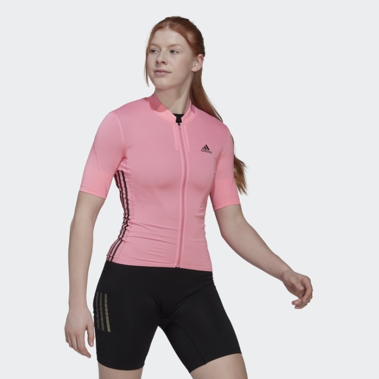 Maillot Ciclista Manga Corta Rosa Adidas