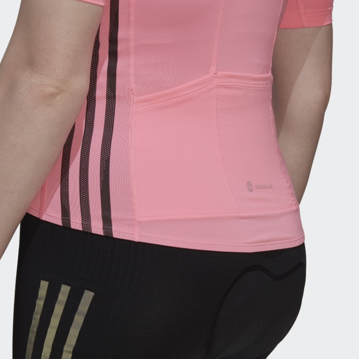 Maillot Ciclista Manga Corta Rosa Adidas