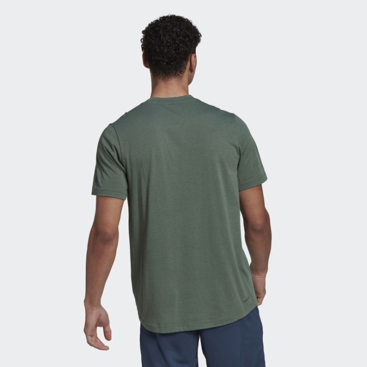 Camiseta Verde óxido Adidas Aeroready Design 2 Move Feelready Sport Logo