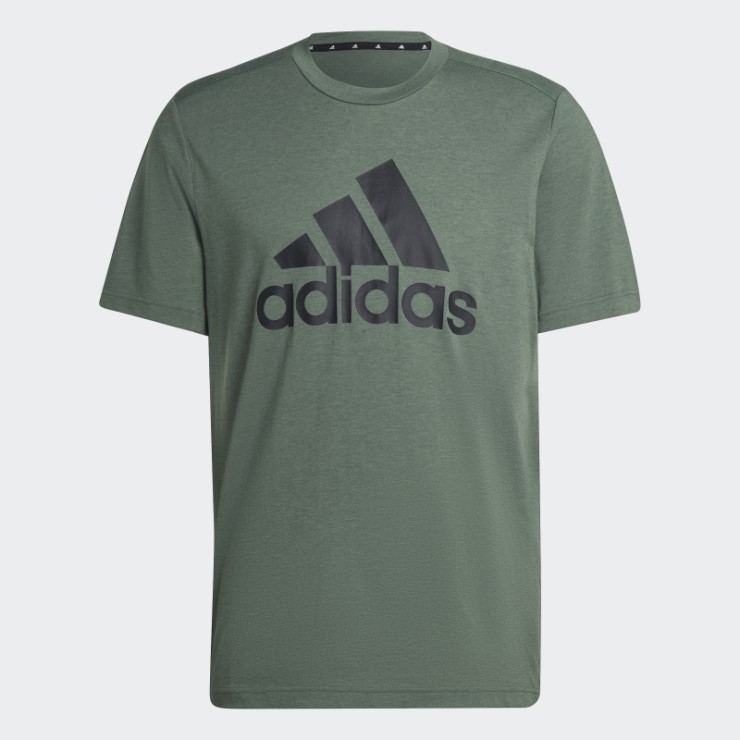 Camiseta Verde óxido Adidas Aeroready Design 2 Move Feelready Sport Logo