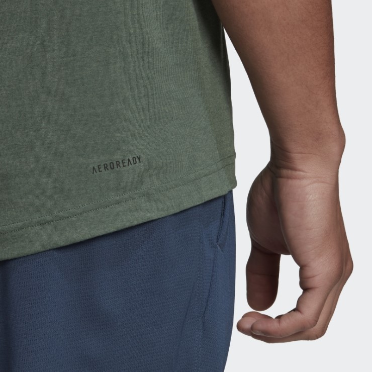 Camiseta Verde óxido Adidas Aeroready Design 2 Move Feelready Sport Logo